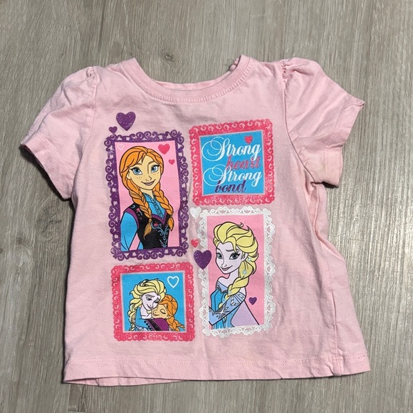Disney Frozen Pink Kids T-Shirt - Picture 1 of 1